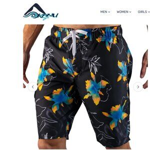 Kanu Surf Infinite Mens Seagate Swim Trunks Quick-Dry Bathing Suit  2X New 9"